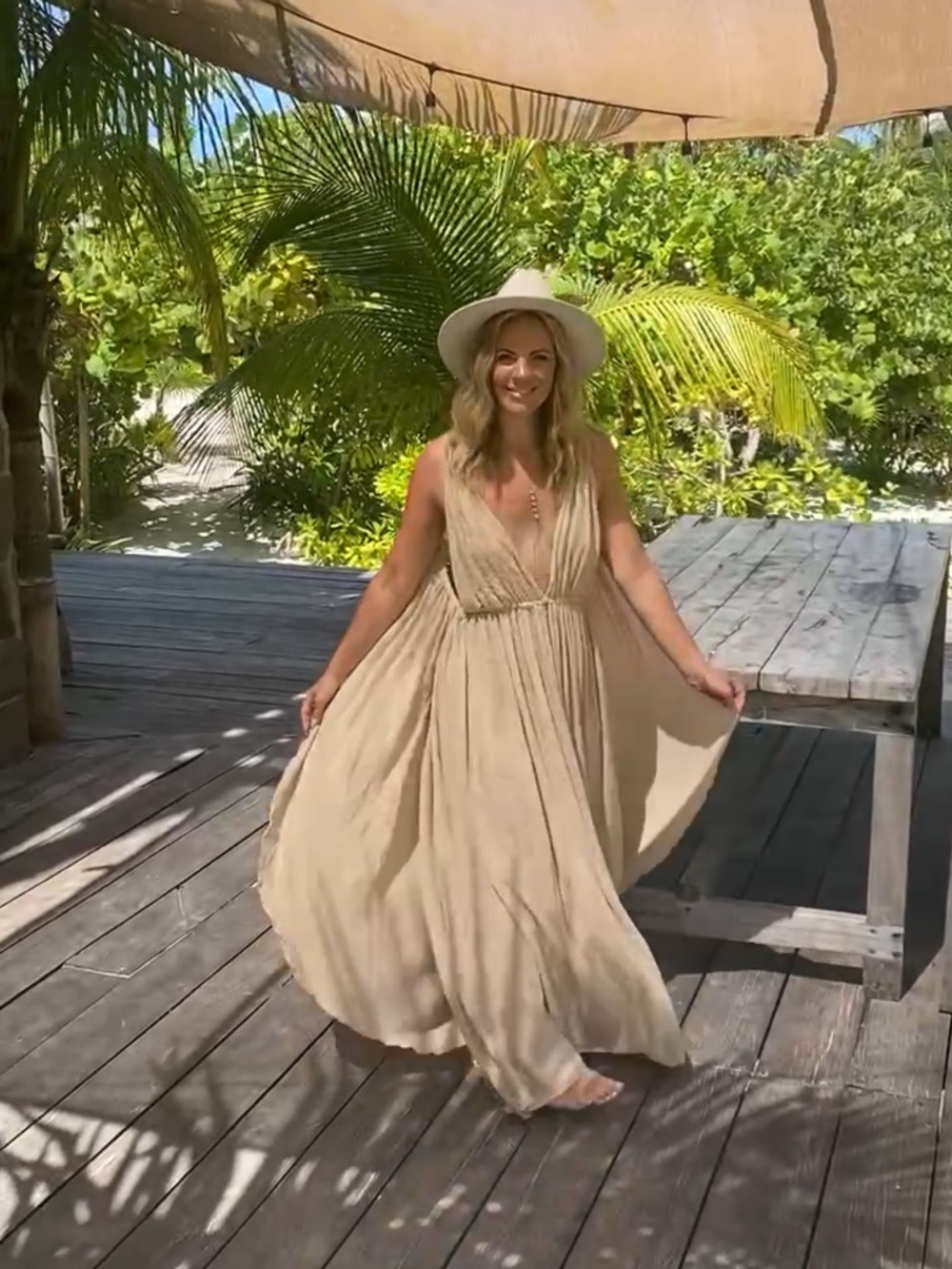Spiritum Tulum Umei Dress Cocoa Rose Cotton Gauze Maxi